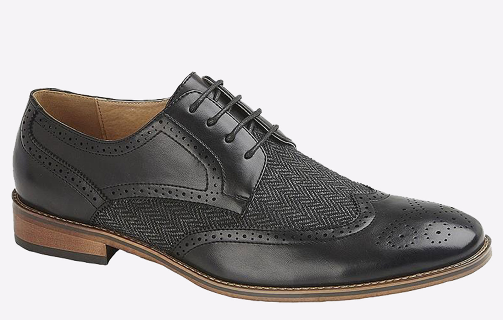 Goor Eclipse Brogues Mens - Black