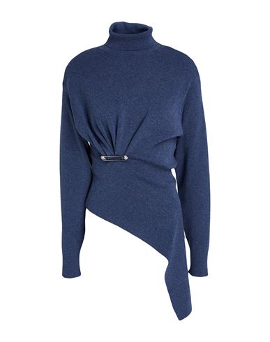 Woman Turtleneck Blue Size S Wool, Cashmere, Elastane, Polyamide