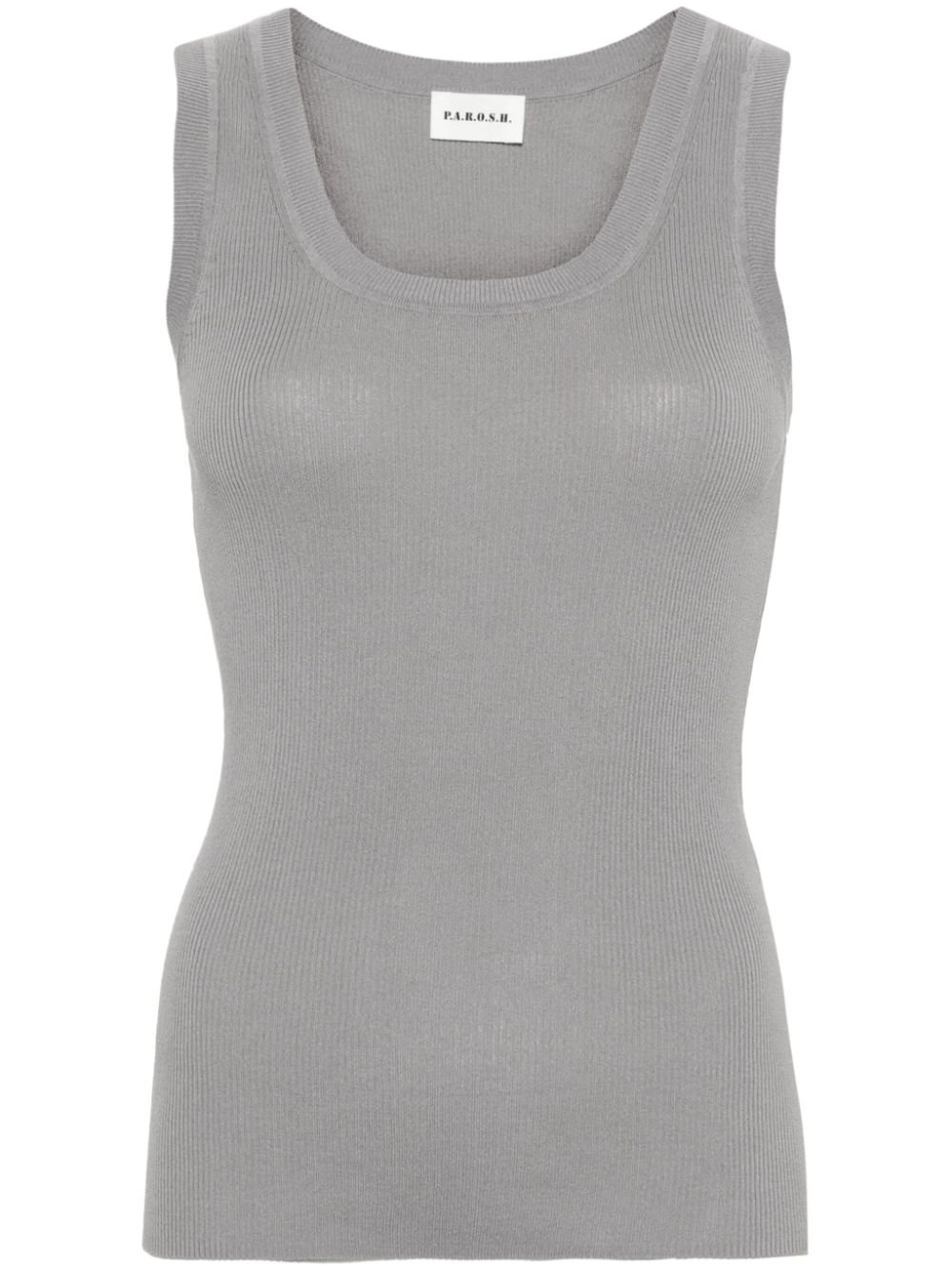 Ribbed-knit tank top - Grey