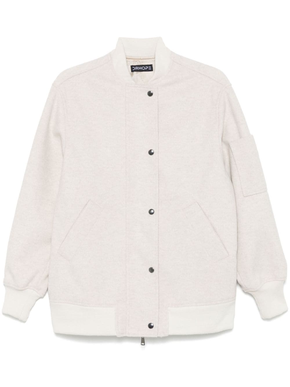 Brushed-effect bomber jacket - Neutrals