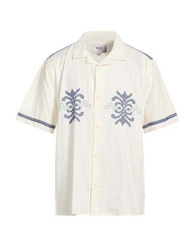 Man Shirt Ivory Size M Cotton, Linen