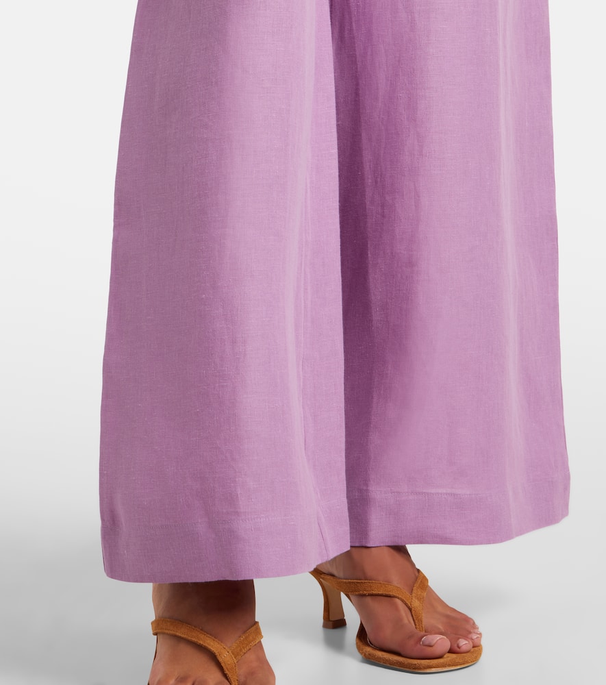 Select linen wide-leg pants