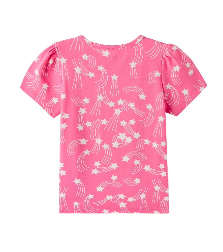 Printed cotton-blend jersey T-shirt