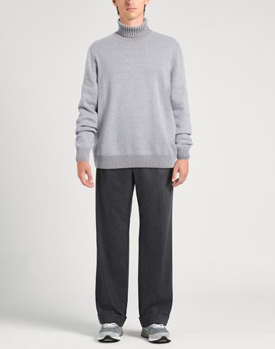 Man Turtleneck Grey Size 46 Virgin Wool, Cashmere, Viscose
