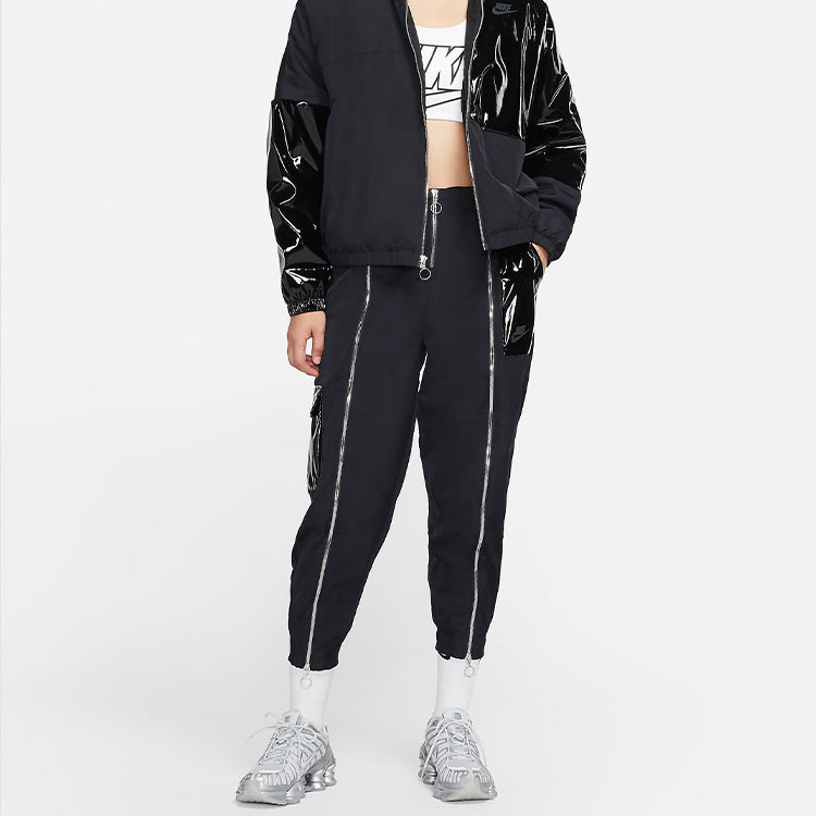 (WMNS) Sportswear Icon Clash Sports Zipper Woven Casual Long Pants/Trousers Black