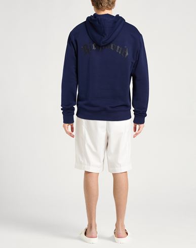 Man Sweatshirt Navy Size L Cotton, Polyester