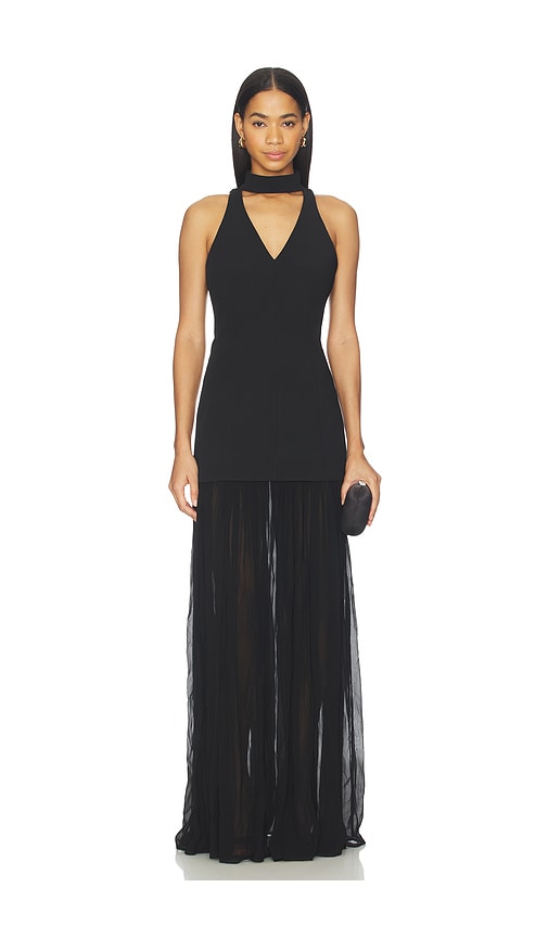 L'Academie by Marianna Serin Gown in Black - Black. M also in L, S, XL
