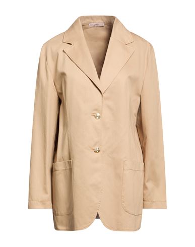 Woman Blazer Sand Size 8 Cotton