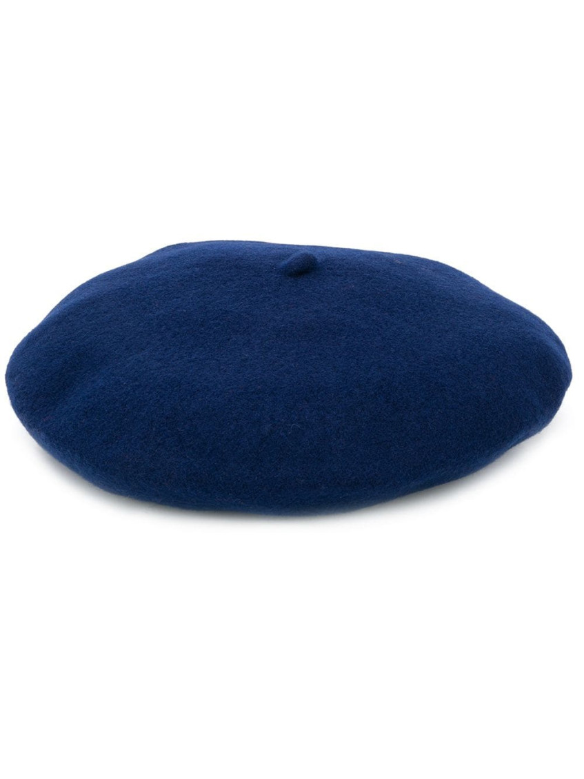 Blue Knitted Beret Hat
