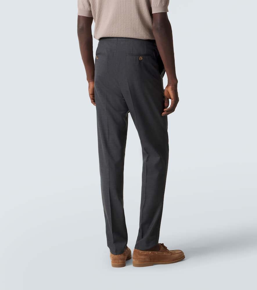 Virgin wool straight pants