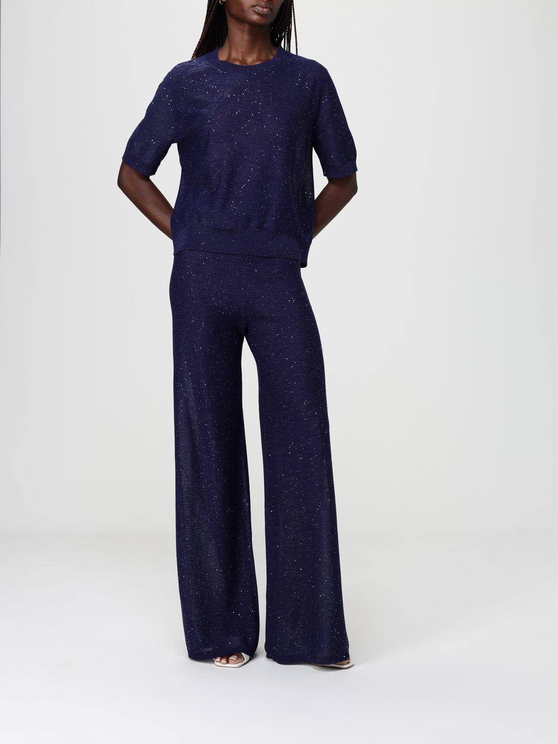 Pants Woman color Blue
