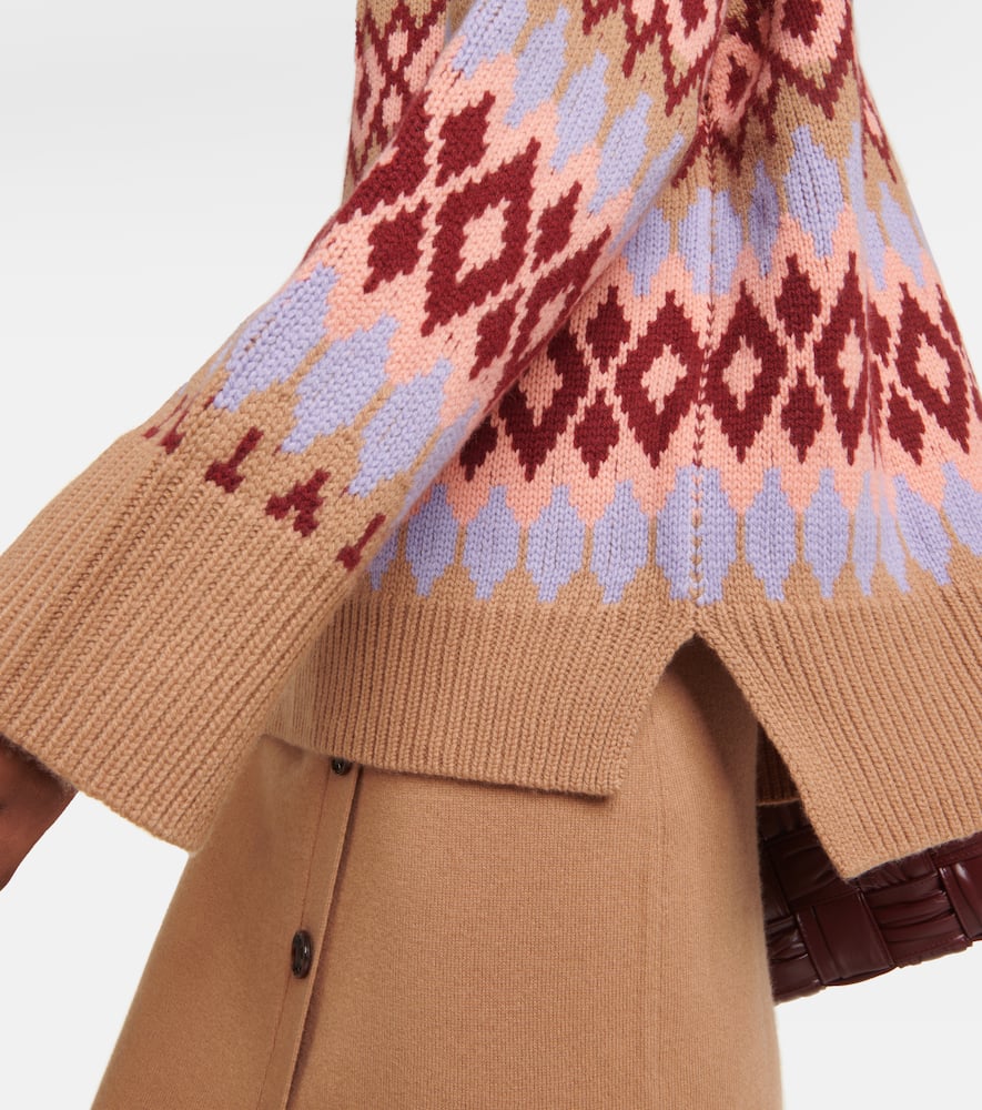 Jardin des Orangers Intarsia wool and cashmere turtleneck sweater