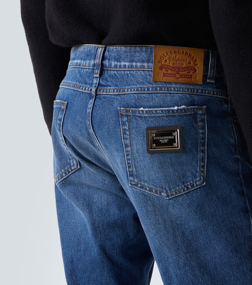 Faded straight jeans