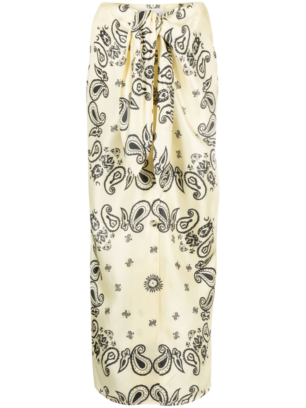 Nicolet paisley-print midi skirt - Yellow