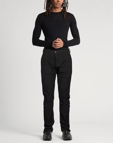 Man Pants Black Size 36 Cotton, Metal fiber, Elastane