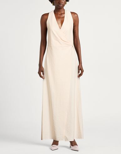 Woman Maxi dress Beige Size 2 Lyocell, Polyamide