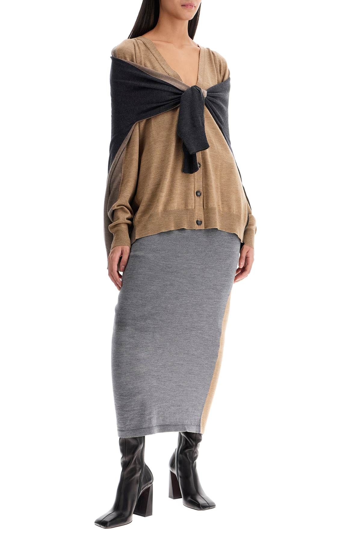 Double-sleeved cardigan