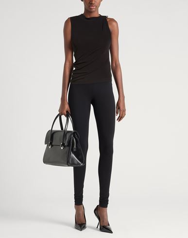 Courrèges Woman Top Black Size 4 Viscose, Elastane
