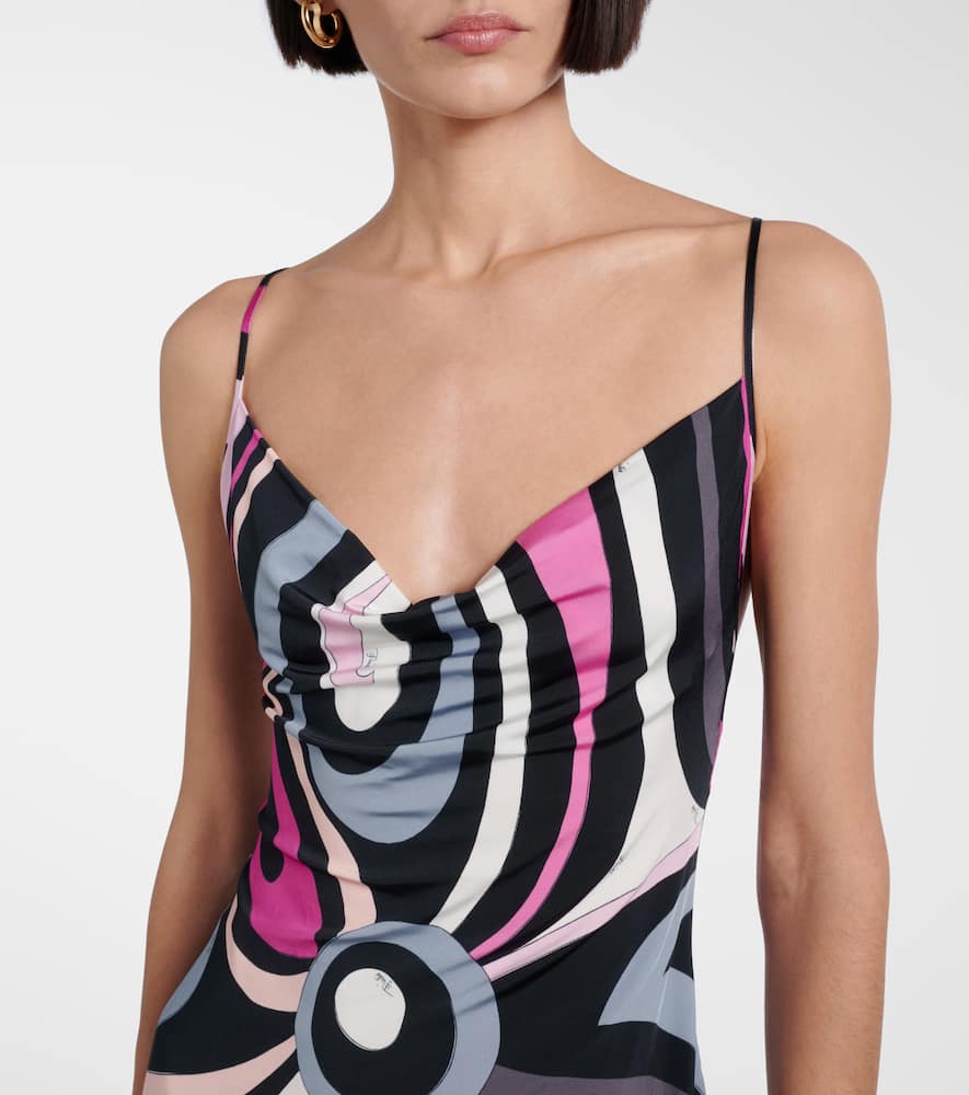 Pucci Marmo satin slip dress