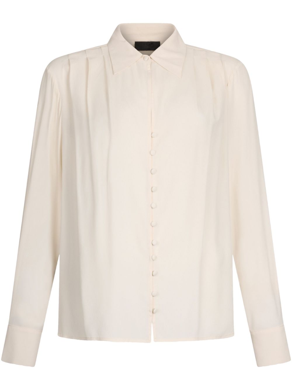 Pleated ivory blouse - Neutrals