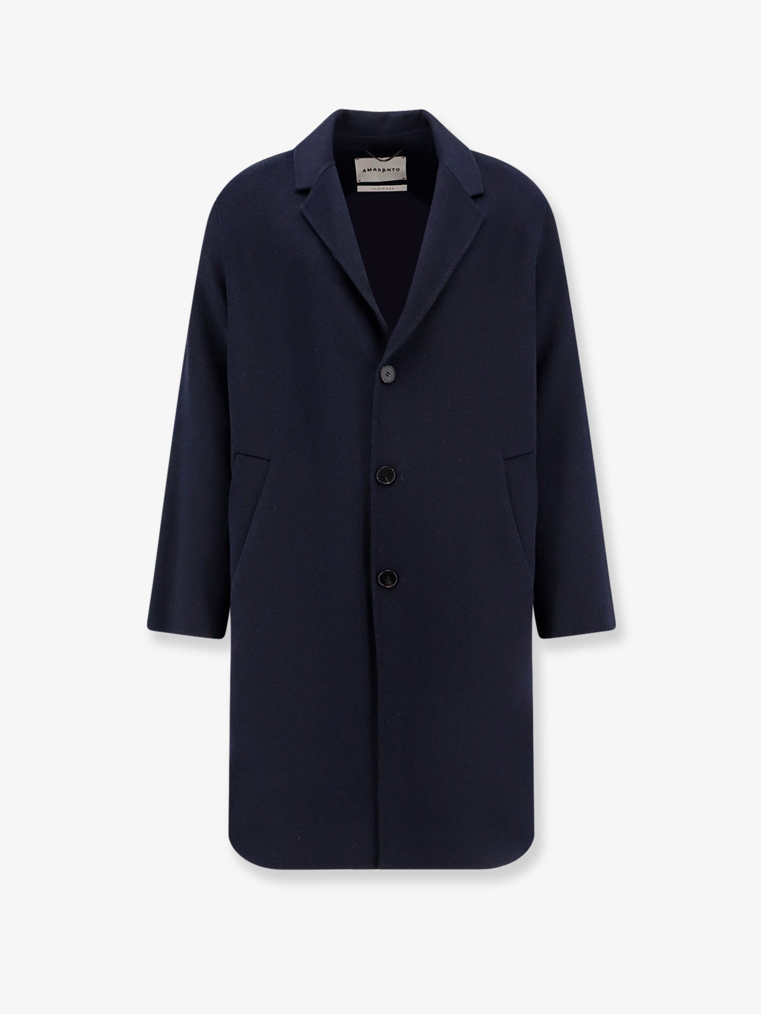 Wool and Cashmere Blend Coat — Navy