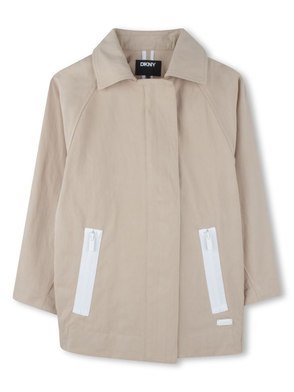 Concealed-fastening coat - Neutrals