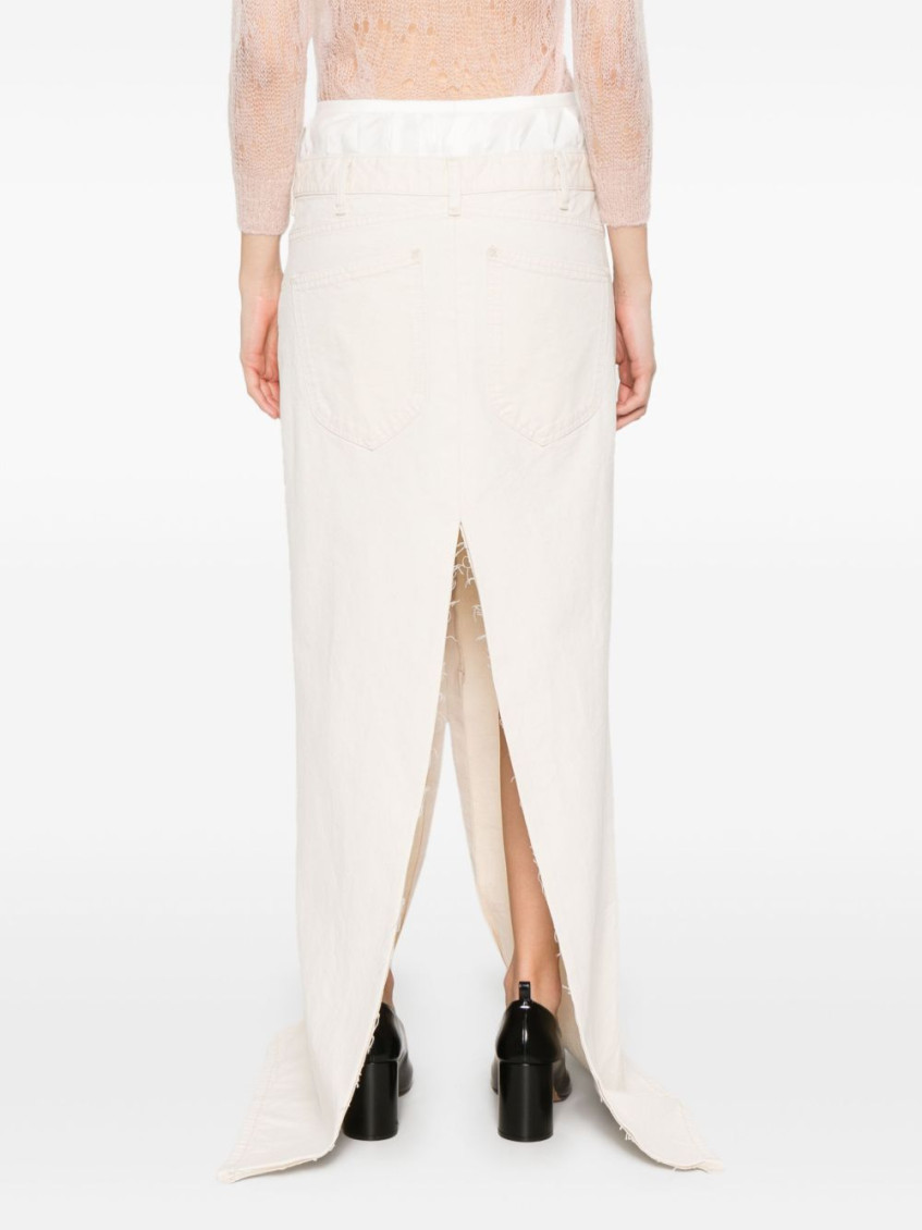 Buttoned Long Skirt