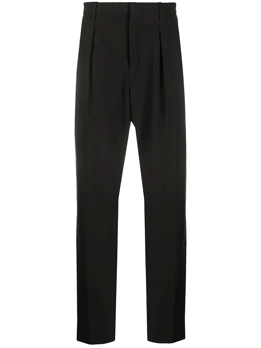 Pleated Detail Trousers — Black