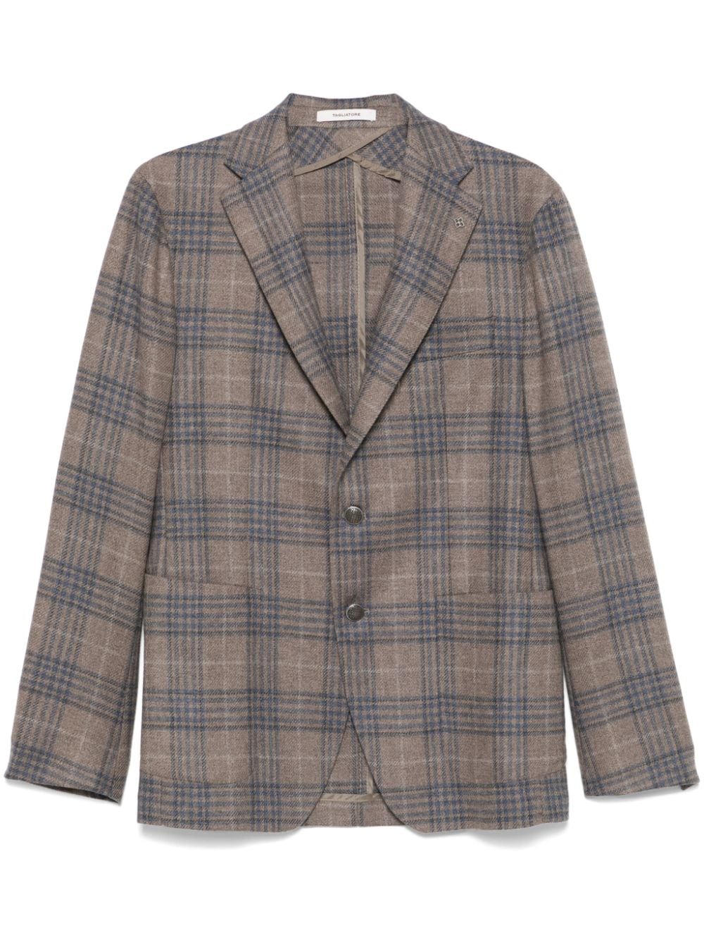 Checked blazer - Brown