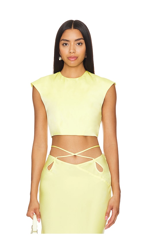 Bardot OBERTEIL AUS SATIN ANYA in Yellow. Größe 8. Also in 10