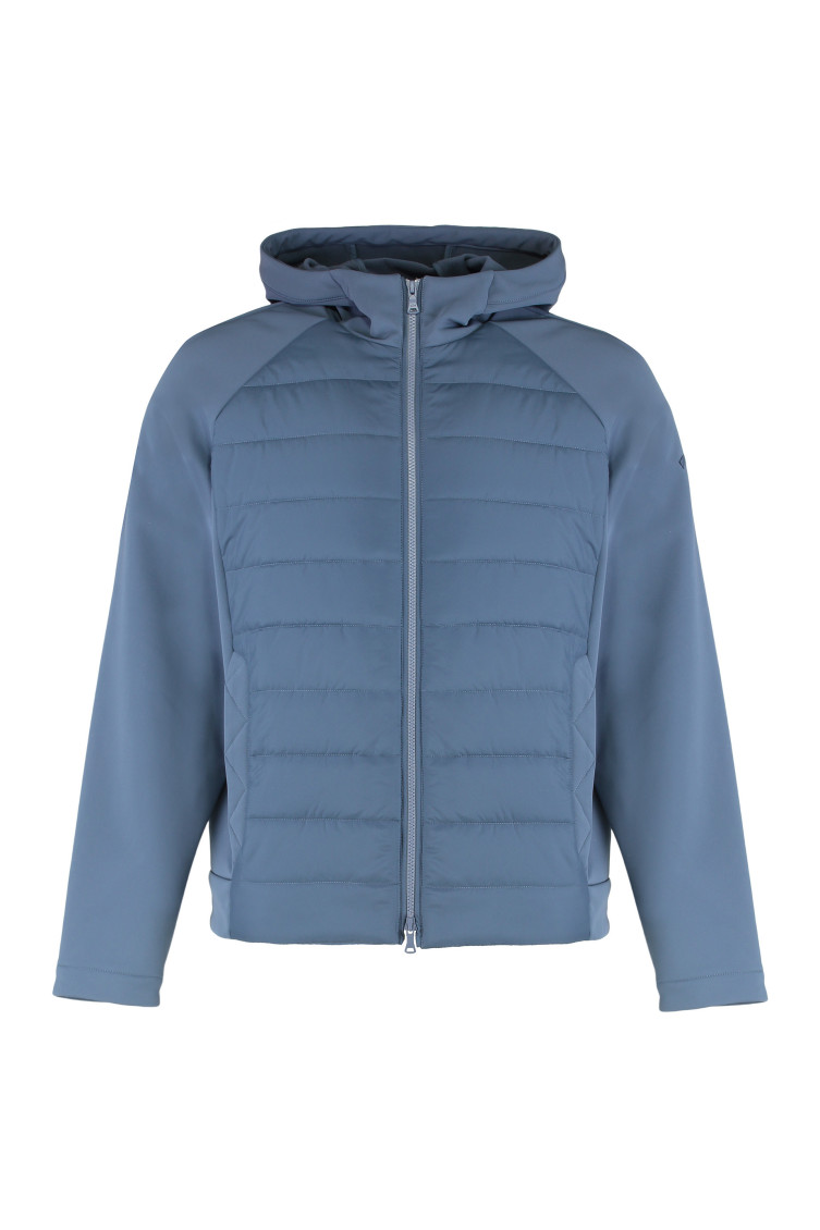 Technical Fabric Jacket With Zip And Hood