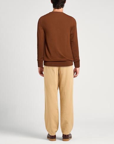 Man Sweater Camel Size XL Wool