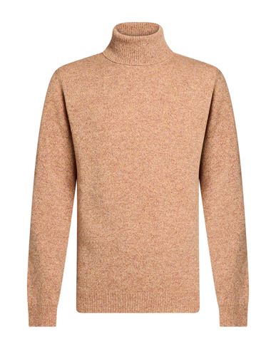 Man Turtleneck Apricot Size L Virgin Wool