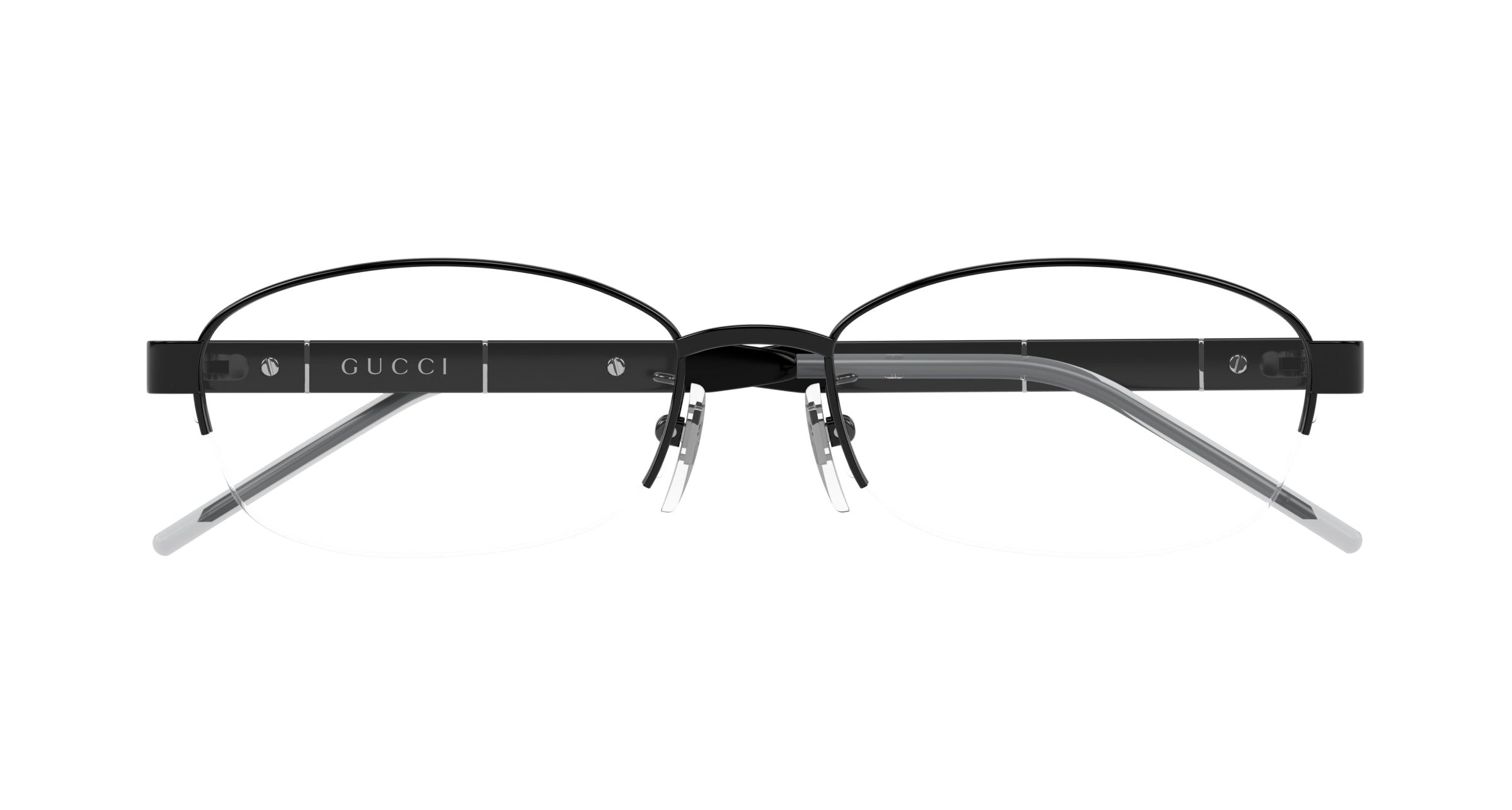 Gucci Woman Gucci GG1742OJ 001 Optical frames Titanium Black Transparent Round