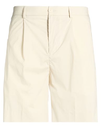 Man Shorts & Bermuda Shorts Cream Size 34 Cotton, Polyamide, Elastane