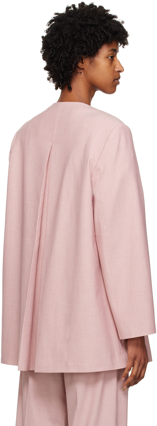 Pink oversized draped blazer