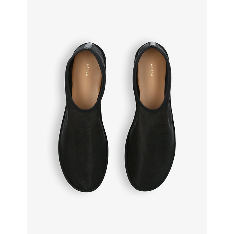 Womens Black Sock Slip-on Mesh Shoes