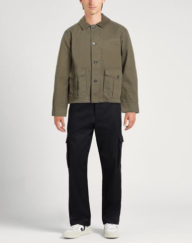 Officine Générale Man Jacket Military green Size M Cotton