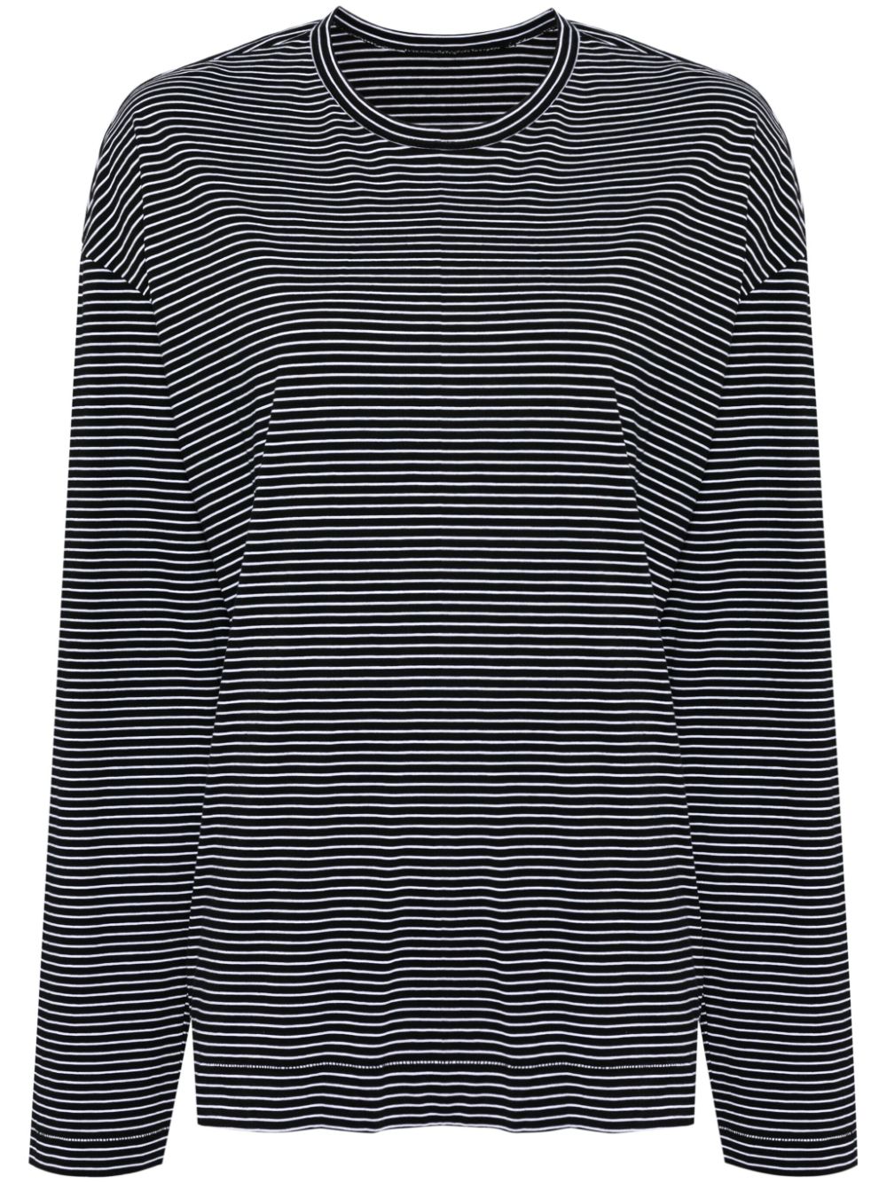 Striped long-sleeved T-shirt - White