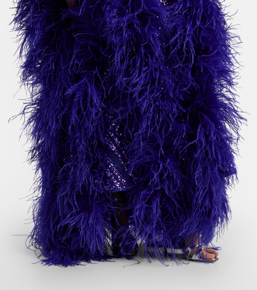 Casta Diva Follies sequined tulle kaftan