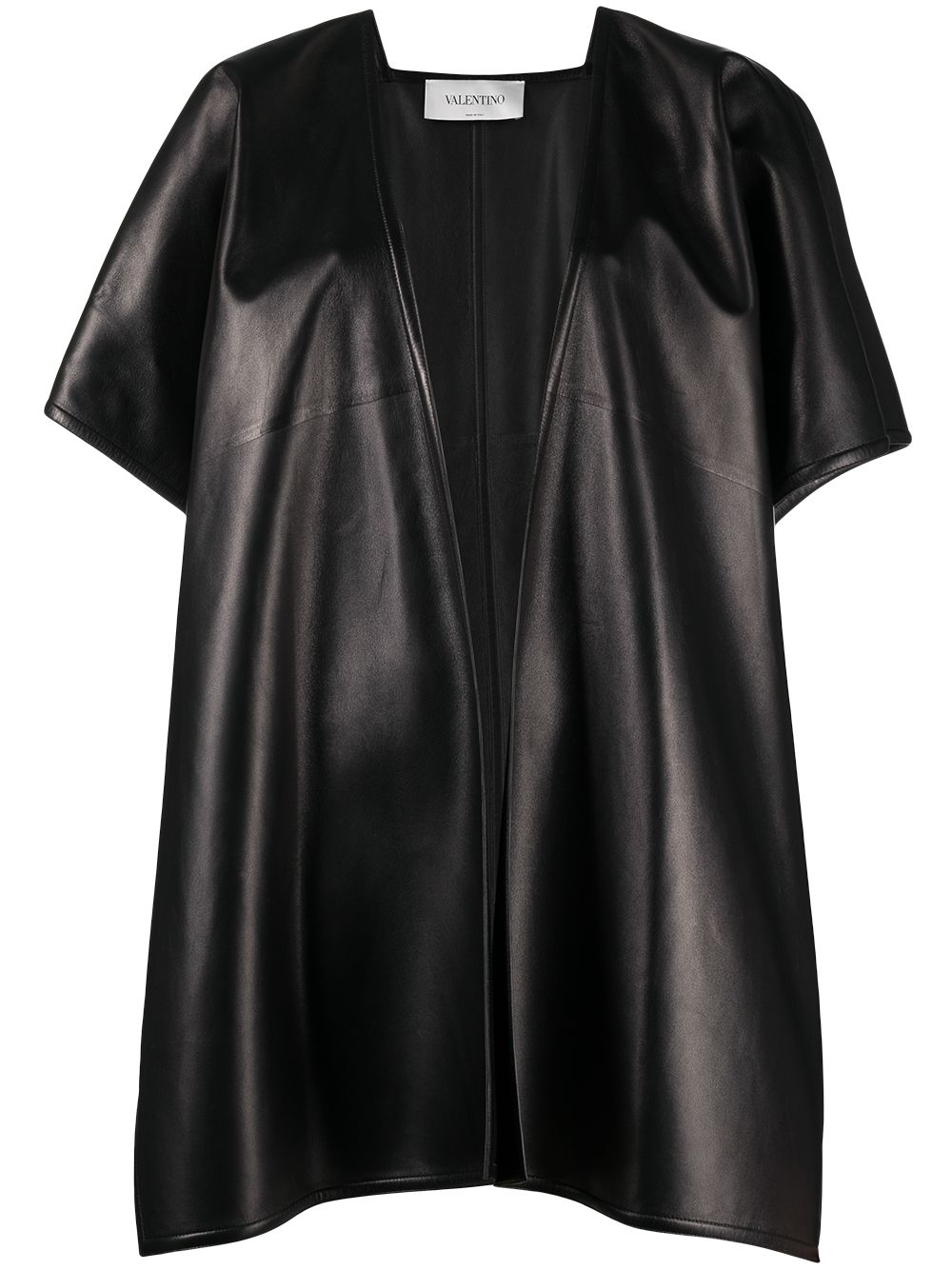 Valentino Garavani draped short-sleeve cape - Black