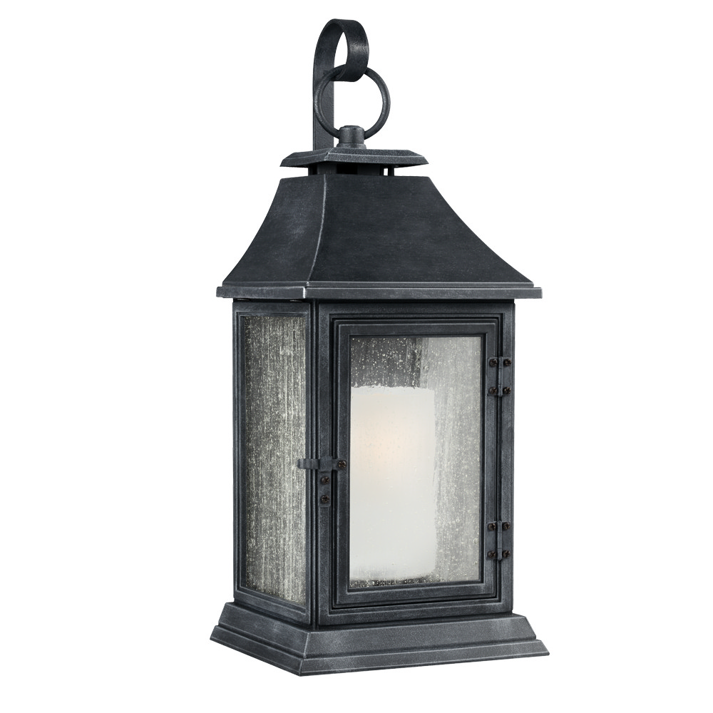 Visual Comfort Studio Shepherd Outdoor Wall Light in Dark Weathered Zinc by Sean Lavin
