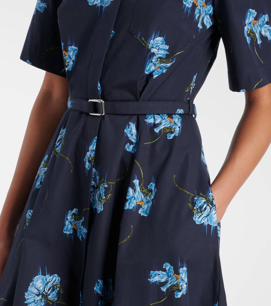Floral cotton shirt dress