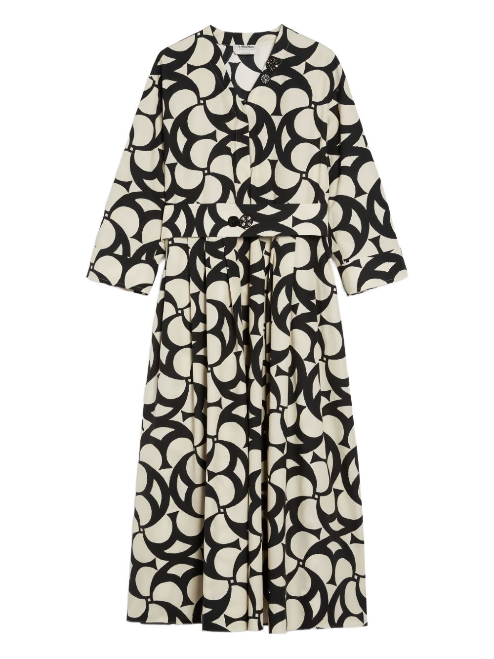 Geometric-print dress - Black