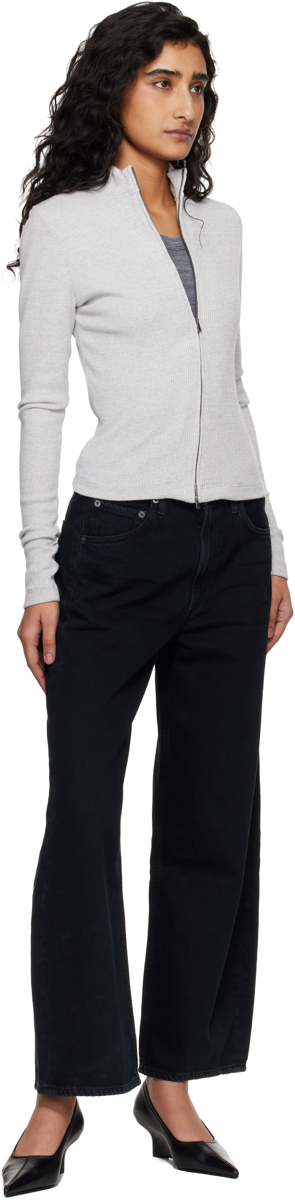 Black Low Curve Crop Jeans