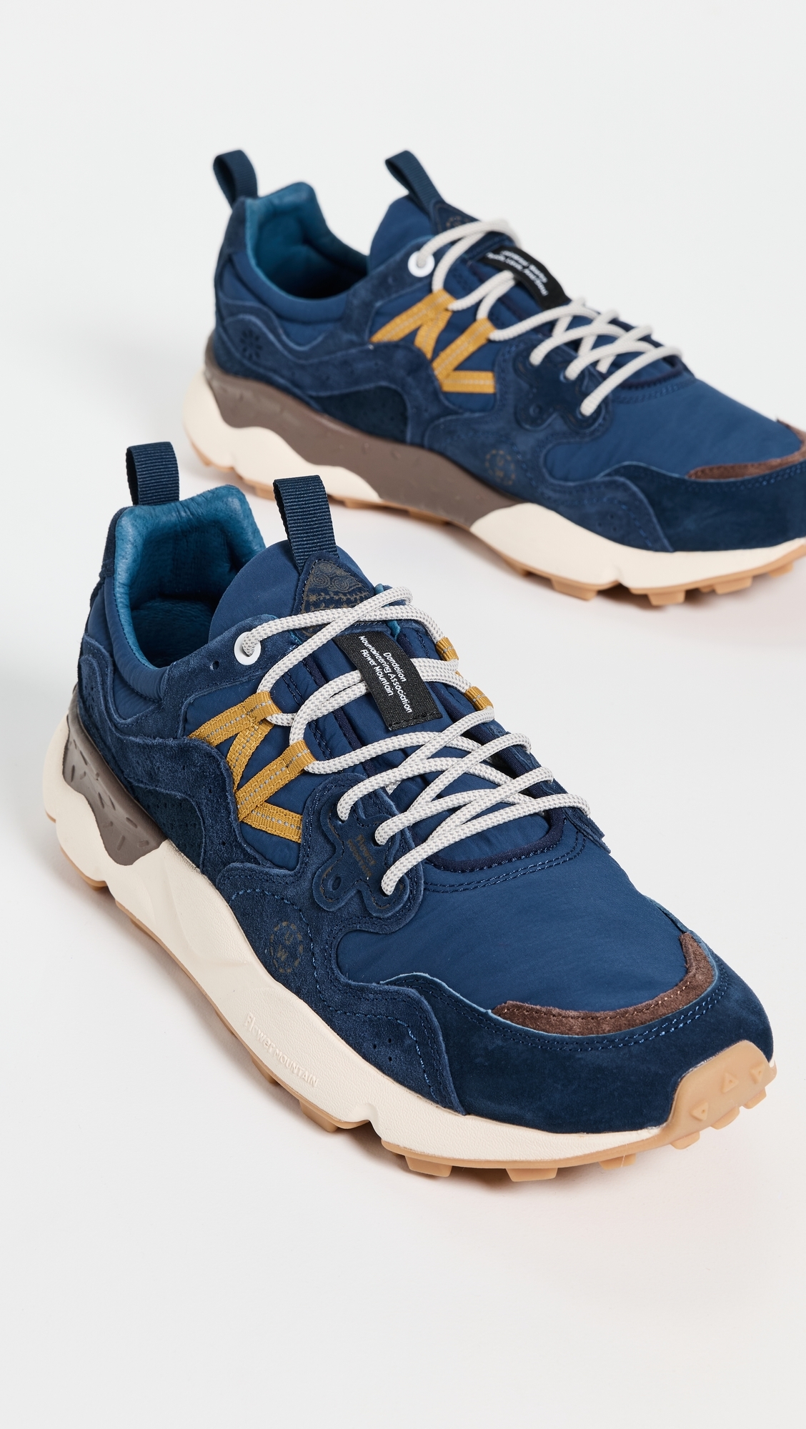 Flower Mountain Universal Works x Flower Mountain Yamano 3 Sneakers Navy Brown