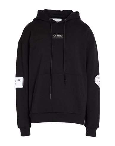 Felpa Man Sweatshirt Black Size L Cotton