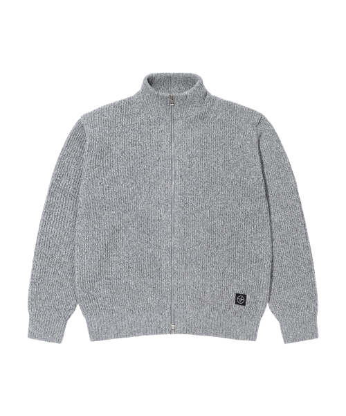 LM MELANGE FULL ZIPUP SWEATER