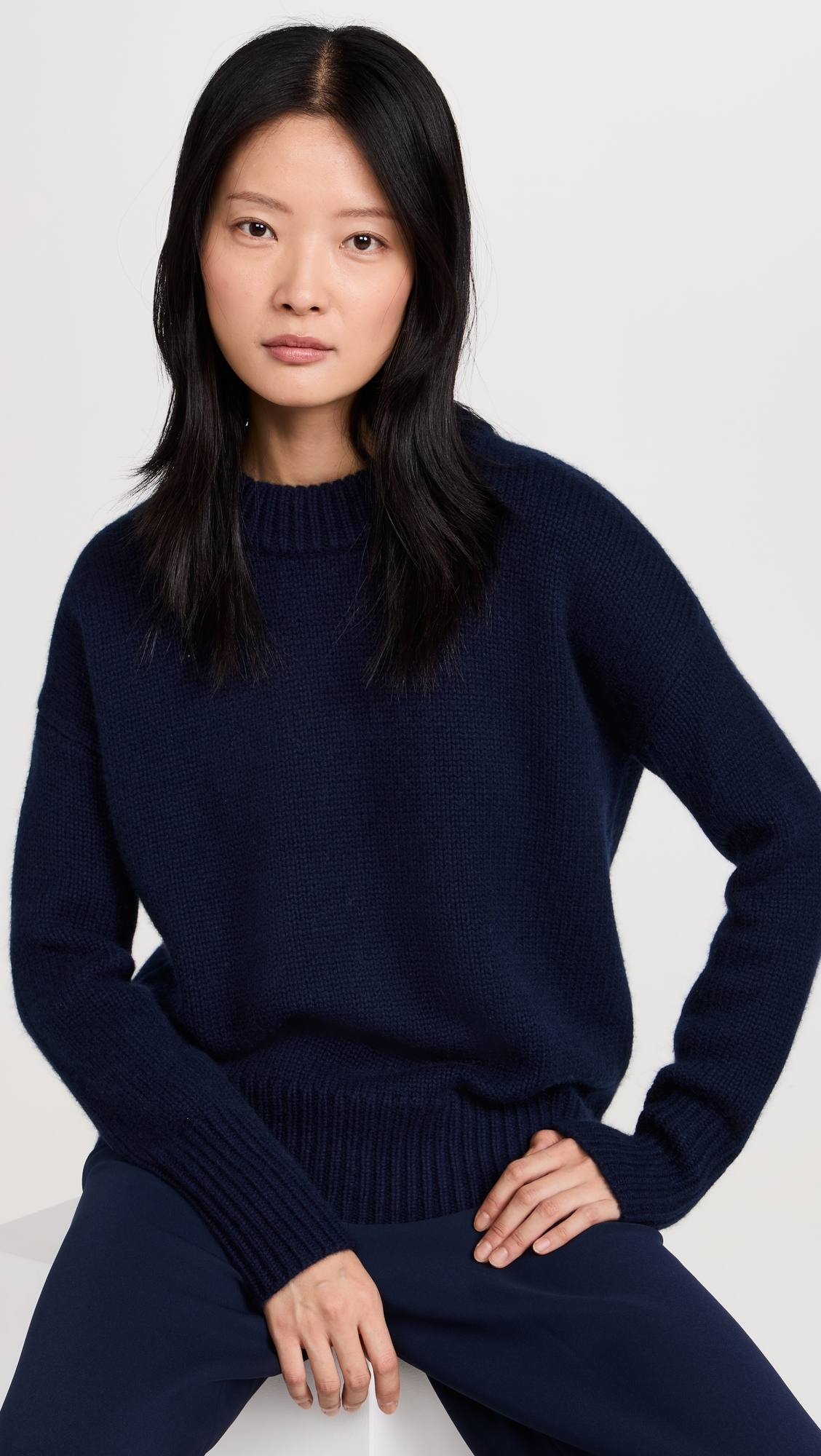 Solid Marin Sweater Navy