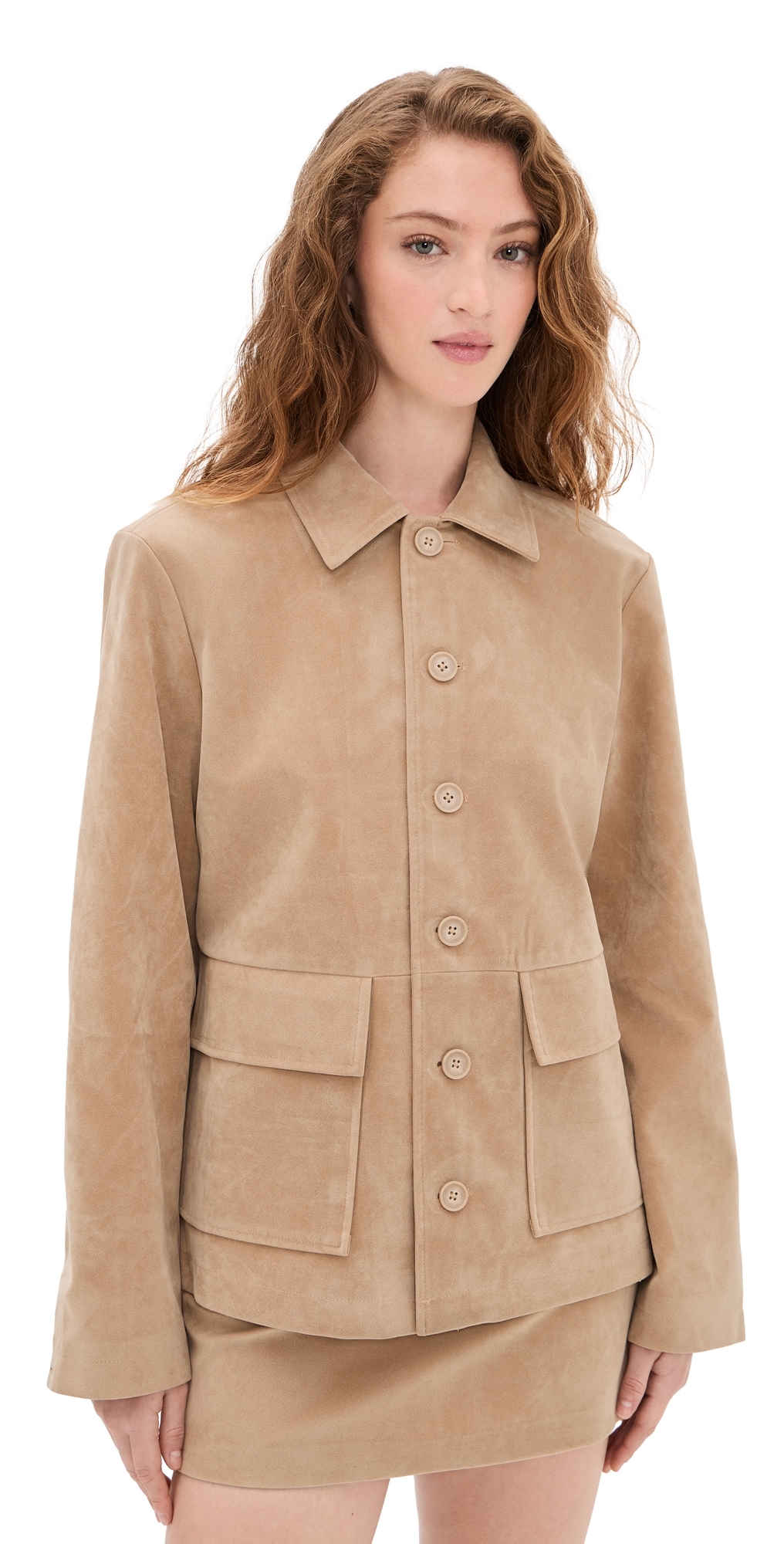 The Vegan Suede Chore Coat Camel